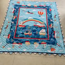 Out To Sea Hand Quilted baby quilt or play-mat