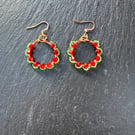Christmas Wreath Earrings 