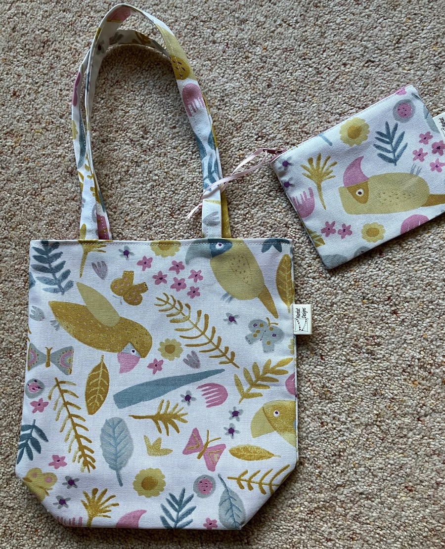 Image of Toucan Tote & Purse set, Handmade in the UK