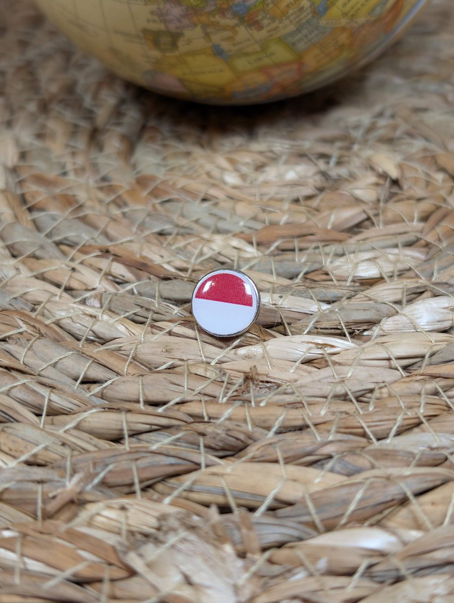 Monaco Flag Map Pin – European Travel Map Push Pin for Wooden Maps, Monaco Map