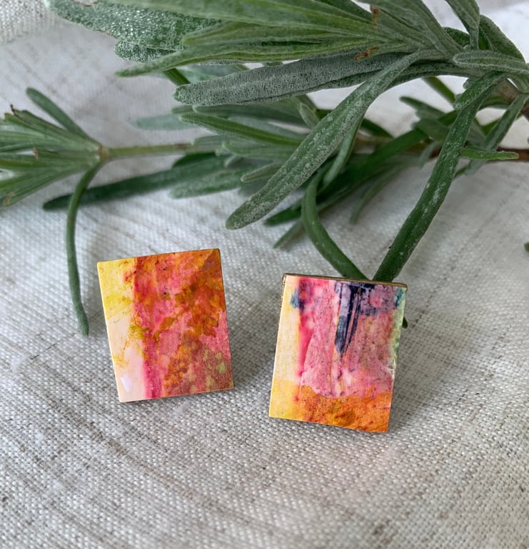 Stainless steel post earrings 