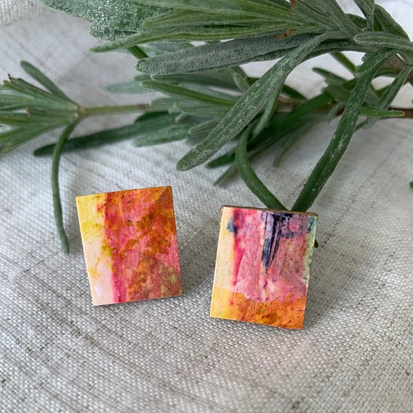 Stainless steel post earrings 