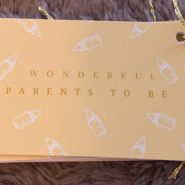 5 Baby shower  Milk bottle Gift tags yellow, blue, pink