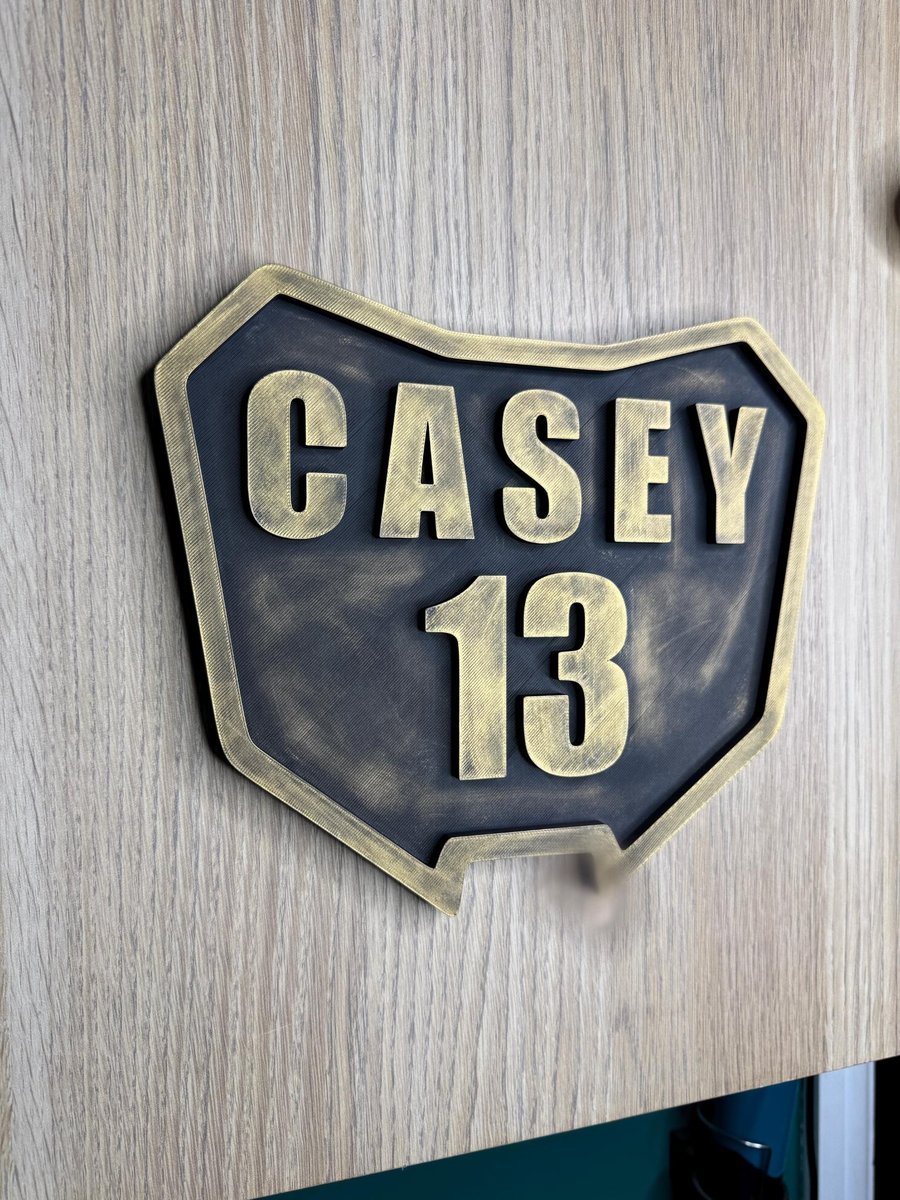 Motocross Personalised Racing Plate 3D Wall Sign - Kids Bedroom Decor 
