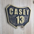 Motocross Personalised Racing Plate 3D Wall Sign - Kids Bedroom Decor 