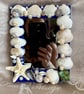 Handmade Mermaid Seashell Mirror – Coastal Beach Wall Decor with Real Shells