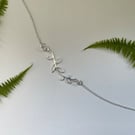 Sterling Silver leaf connector bracelet