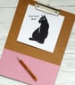 Black Cat Card - Cute Personalised Card, Custom Card, Father’s Day, - Image 3