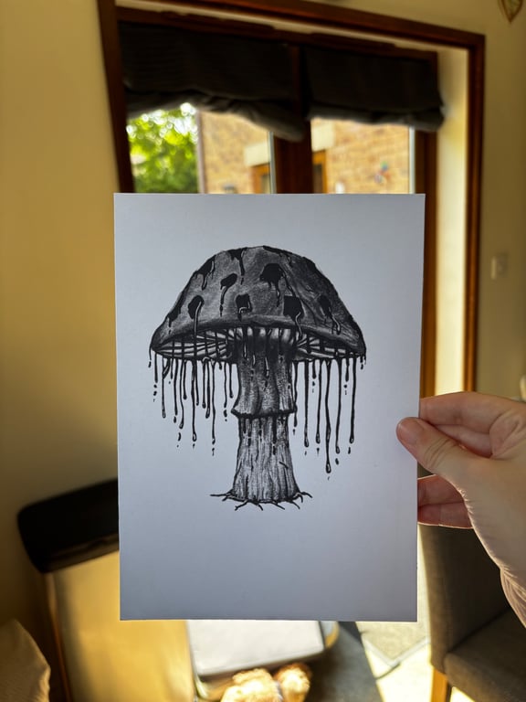 Spooky Mushroom A5 Art Print - No. 1