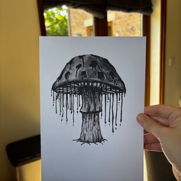 Spooky Mushroom A5 Art Print - No. 1