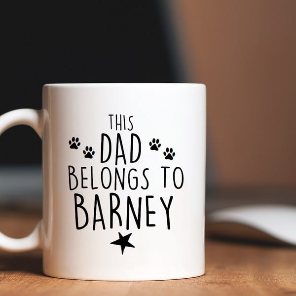 This dad belongs to.. personalised mug