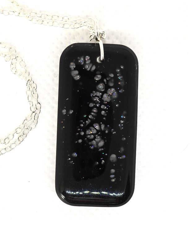 Double Sided Galaxy Resin Pendant: Handmade Alchemy-Inspired Necklace