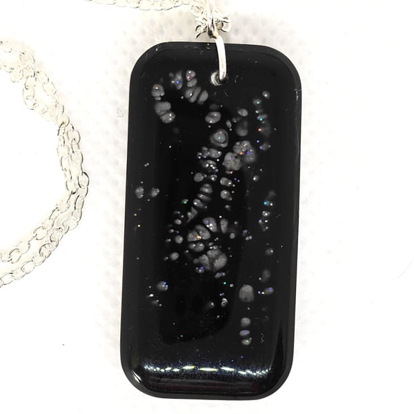 Double Sided Galaxy Resin Pendant: Handmade Alchemy-Inspired Necklace