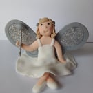 White and silver glitter fairy