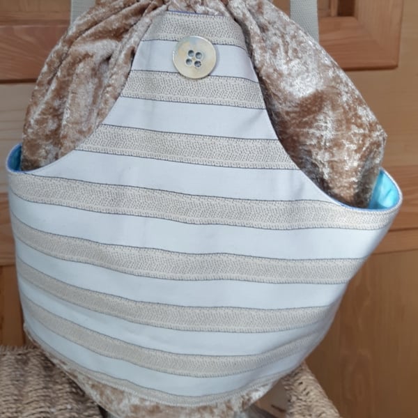 Buttermilk velour backpack