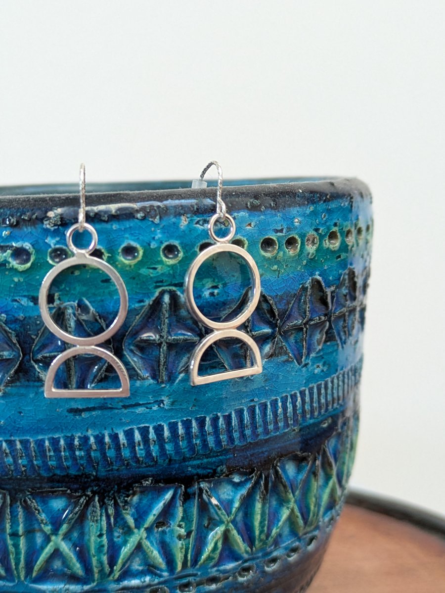 Sterling silver geometric earrings 
