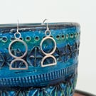 Sterling silver geometric earrings 