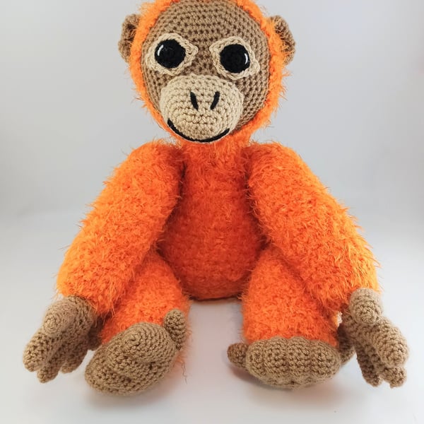 Large cuddly orangutan, donation to charity, soft toy, large stuffed animal,