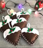 6 Christmas pudding decorations 