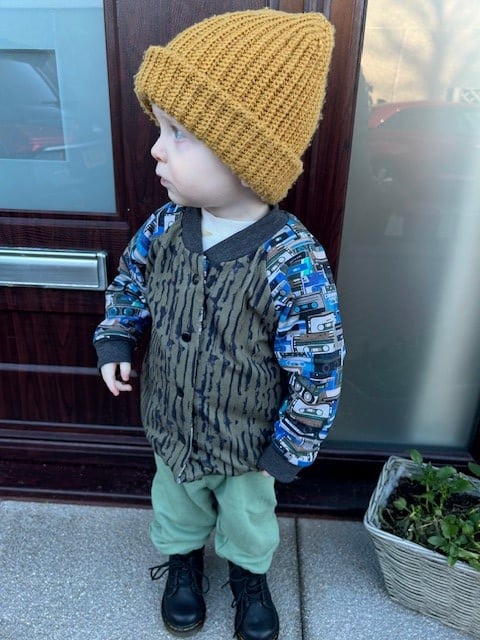 Kids Reversible Cotton Jersey Bomber Jacket -  sizes up up to 10 years