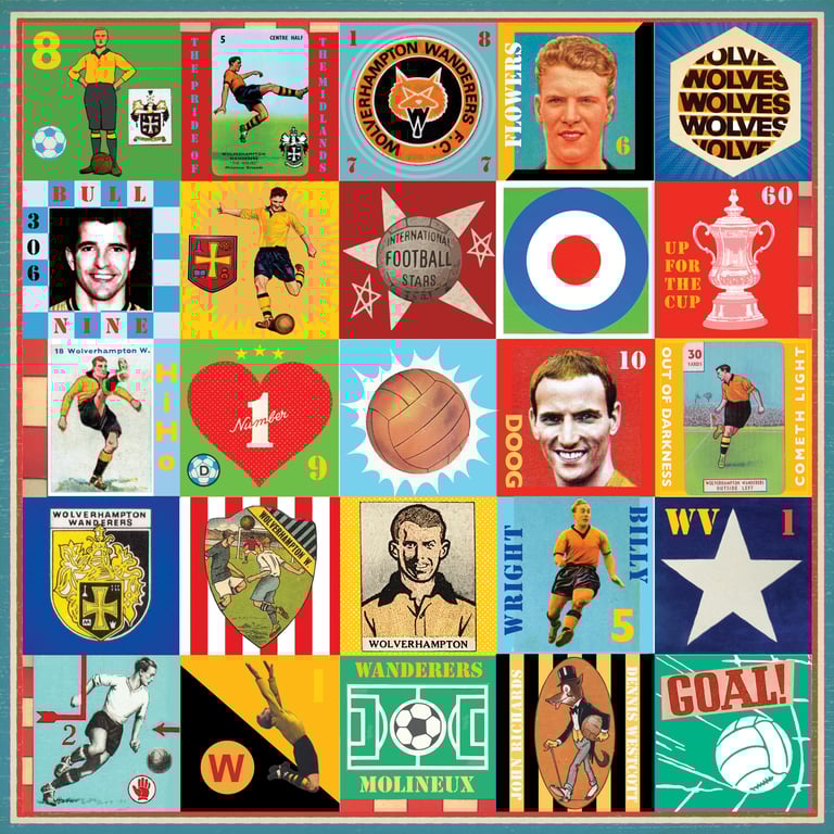 Wolves Pop Art Football Print