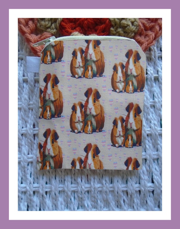 Guinea Pig Family Purse or Card Holder 
