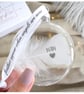 Nan Memorial Round Feather Bauble, In Memory of Nan, Round Glass Christmas Ornam