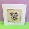 Special Wedding Anniversary Card with Embroidered Heart 