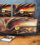 Metallic Red and Gold Card Game Storage Box for MTG, Pokemon and other TCG 