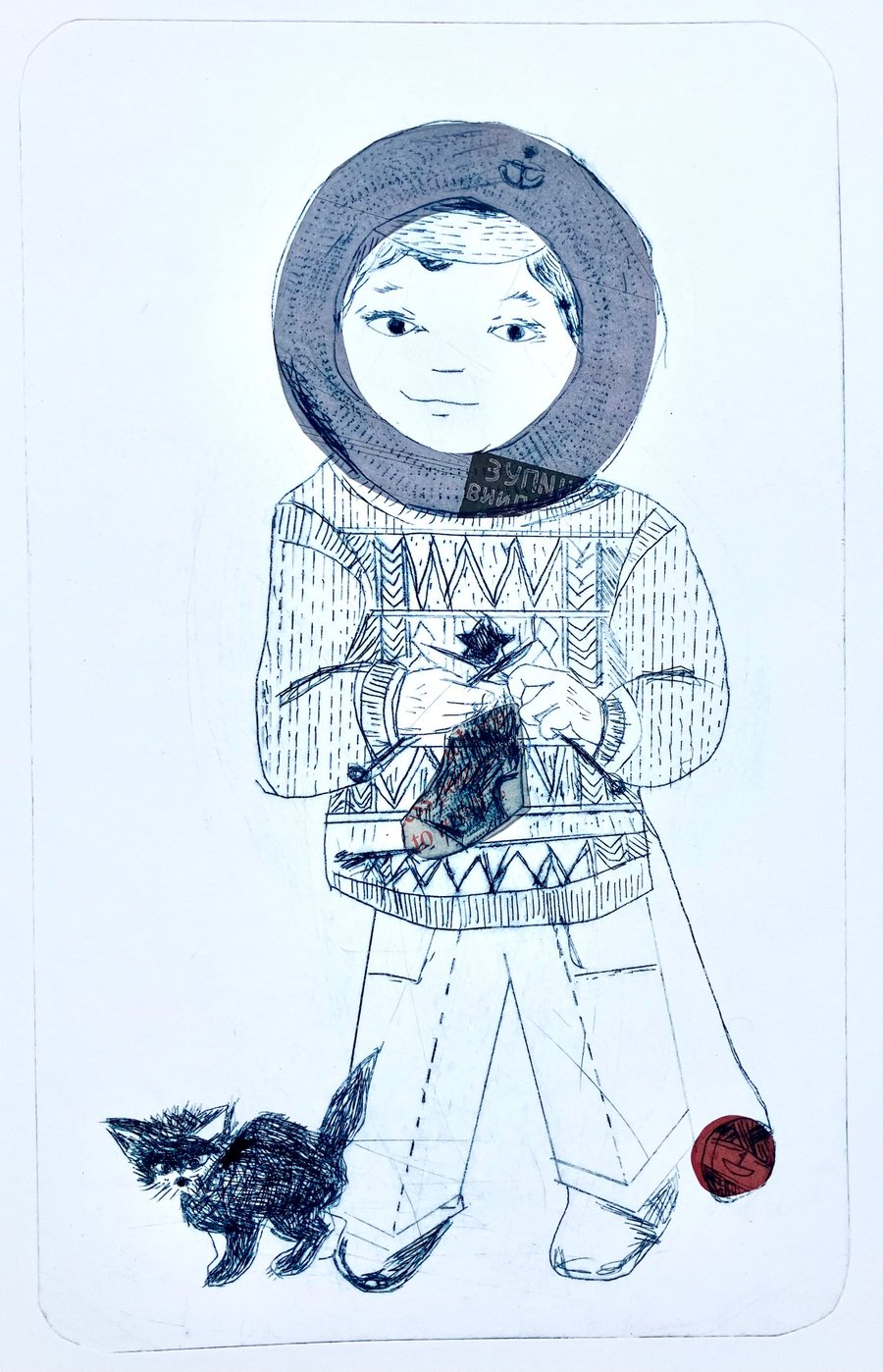 Humber Keel Sailor and Cat