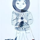 Humber Keel Sailor and Cat