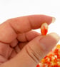 50g Orange, Yellow petal murrini made with Bullseye 90coe glass - Image 2