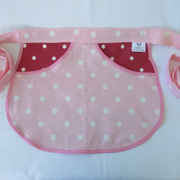 Apron Style Peg Bag, Handmade from Spotty Cotton Duck Fabric