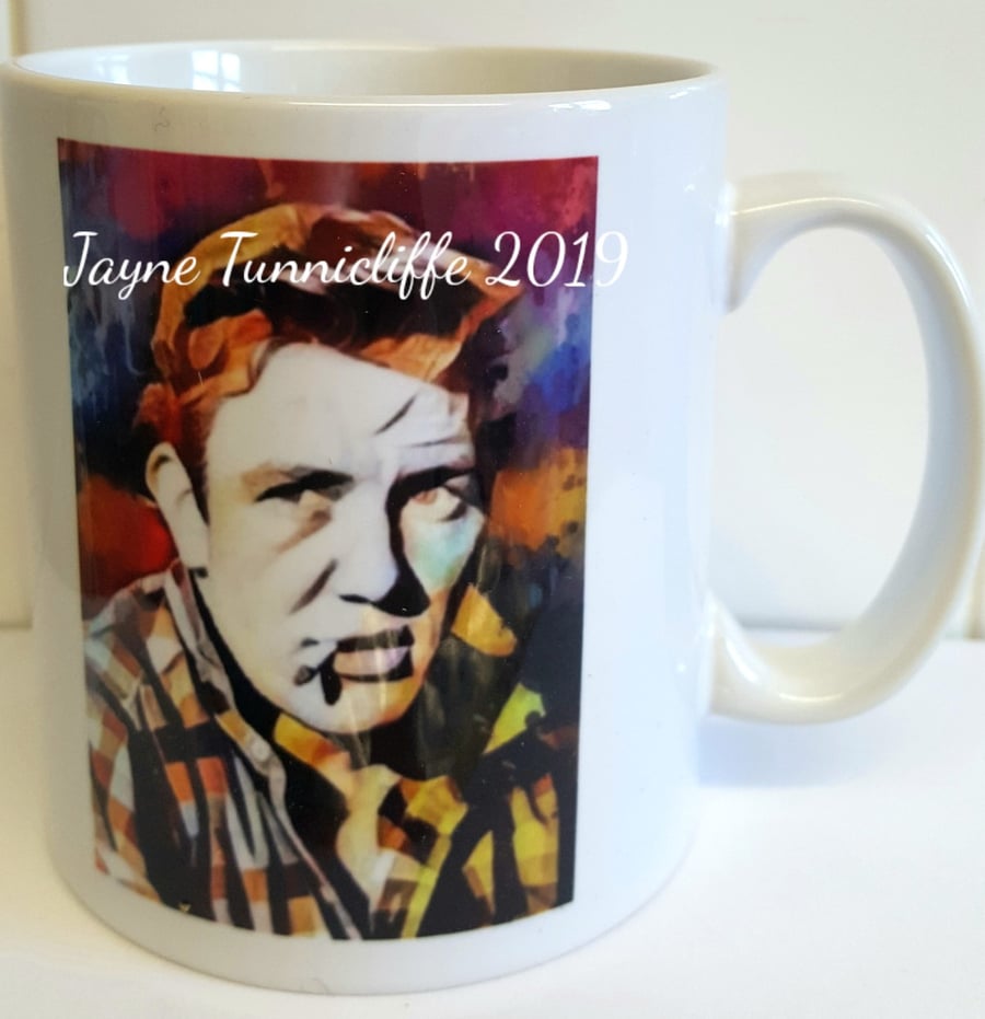 Albert Finney mug - Dont let the ........ grind you down