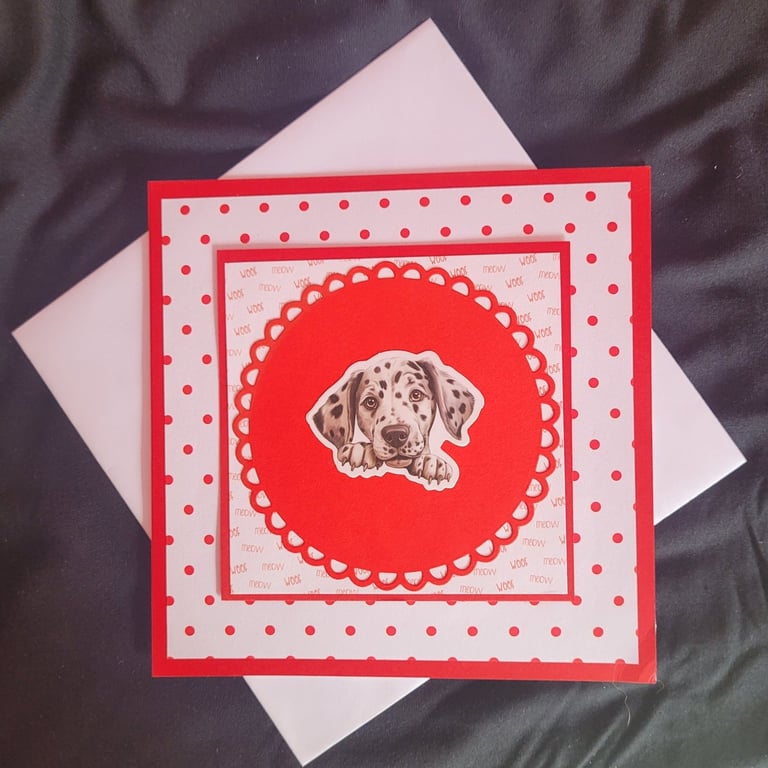 Dalmation blank greetings card