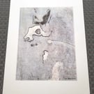 Mixed Media Art Print - 'Hare' Limited Edition