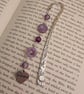 Lilac beaded bookmark with Grandma charm - Image 3