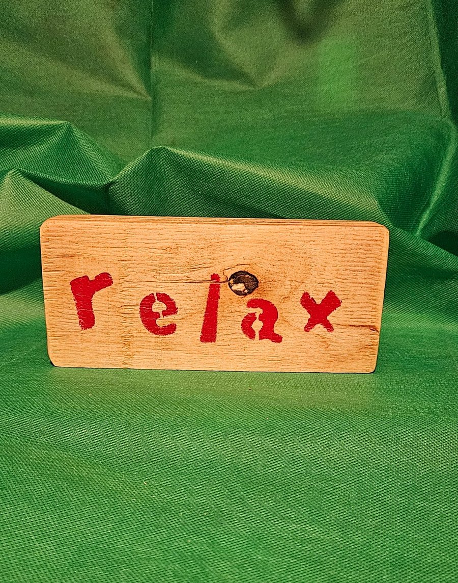 Handcrafted wooden Word block