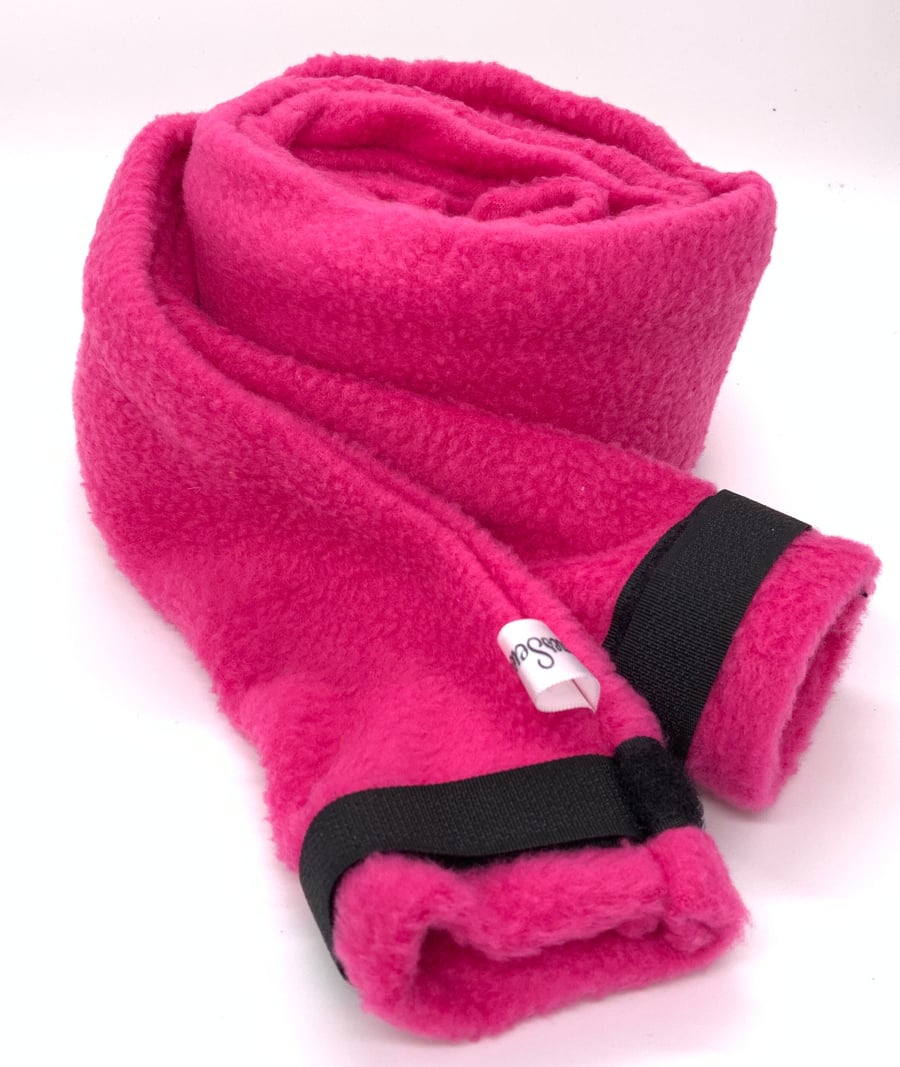 Hot Pink CPAP Hose Cover Fleece Fabric, Quiet, Comfortable Reduce Rainout 