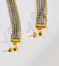 Extra Long Mixed Metal Tassel Earrings 22cm - Image 6