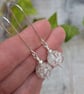 Sterling Silver White Aventurina Venetian Glass Long Earrings - JBJ1118 - Image 3