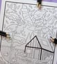 Cabin In Autumn Pumpkin A4 Colouring Page Printable JPG by S Godwin Studio - Image 3