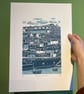 Mevagissey, Cornwall two-colour A3 linocut screen-print - Image 3