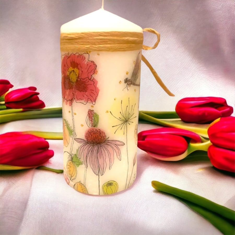 Wildflower & Dragonfly Candle