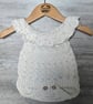 Handmade Crochet Baby Romper – 0–3 Months