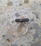 Silver ring with bogwood and citrine. - Image 3