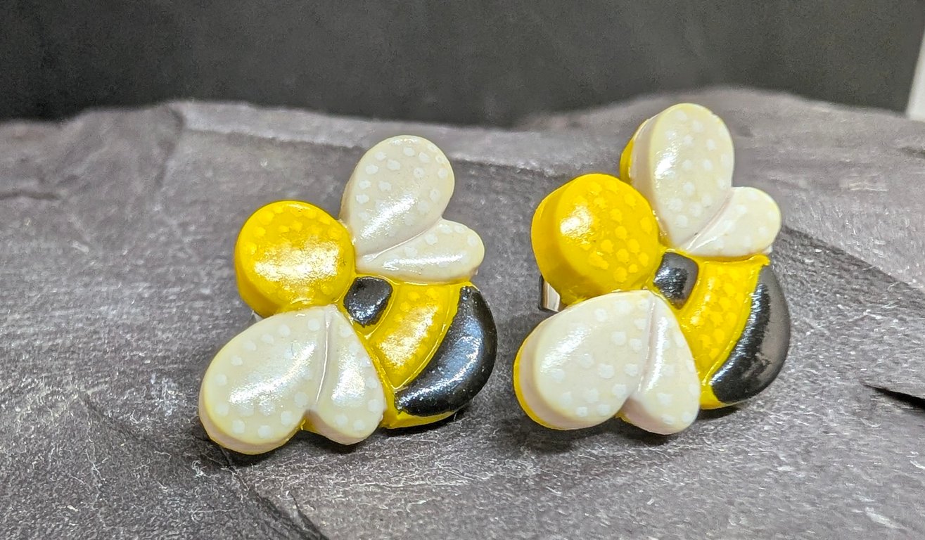 Handmade Bumblebee Stud Earrings  