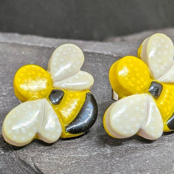 Handmade Bumblebee Stud Earrings  