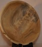 Large black poplar hand-turned wooden bowl