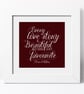 Love Story Romantic Personalised Print - 5 colour options - Image 3